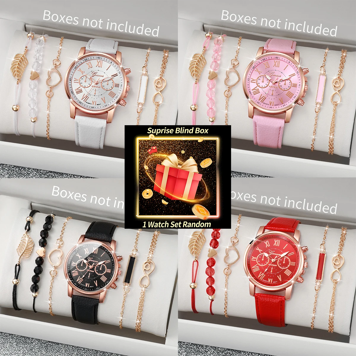 Jewelry With Watches - Surprise Blind Box Women Watch Set