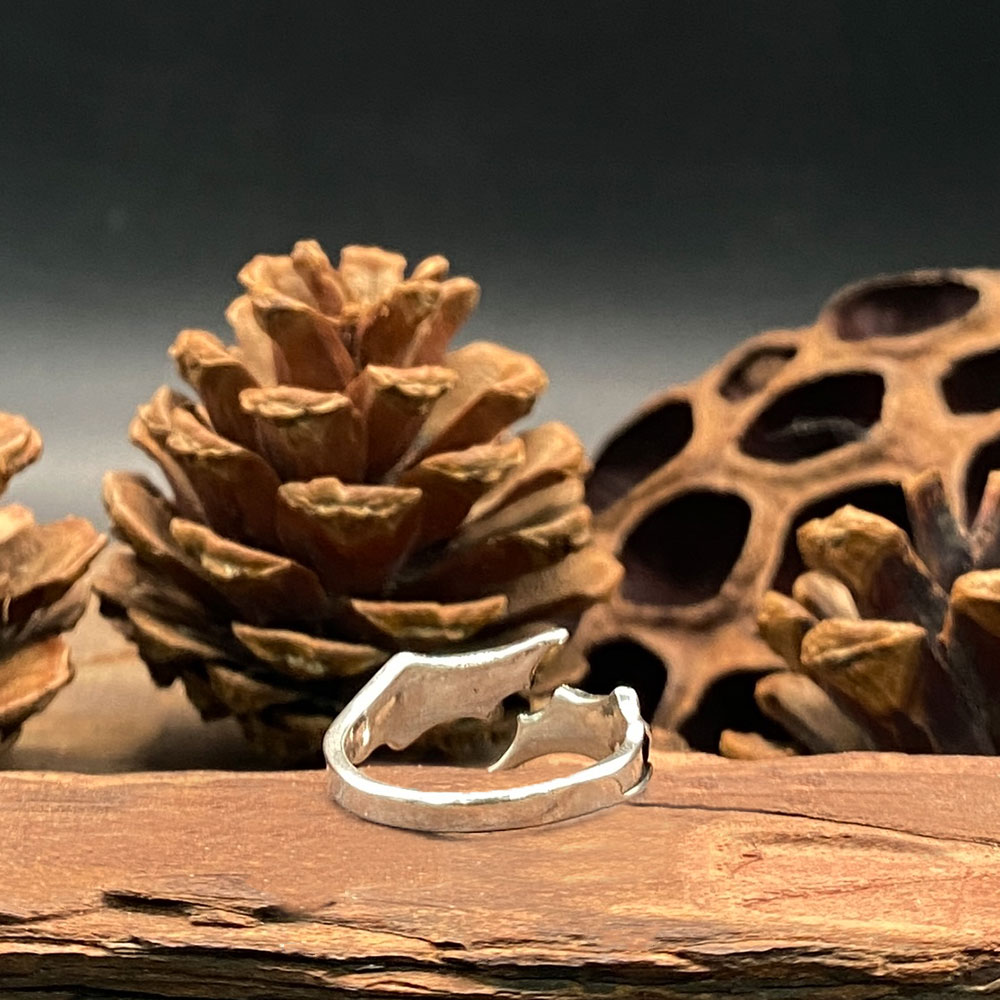 Gothic Bat Wing Ring with Skul - Gothic Skull Ring ulasan dan harga