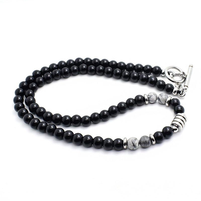 Noter Mens Stone Necklace Hiph - Mens Dog Tag Necklace ulasan dan harga