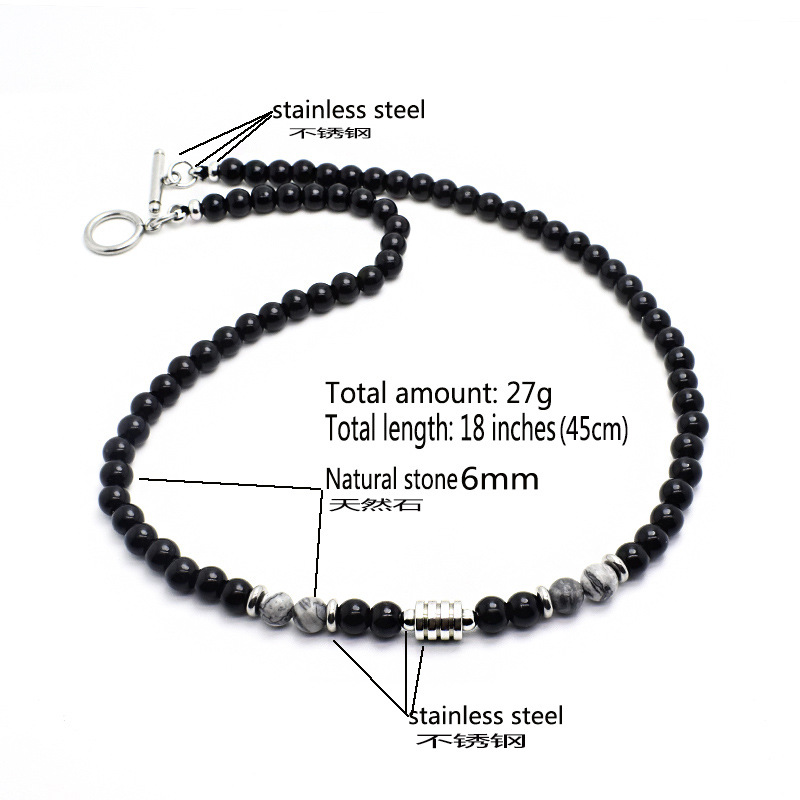 Noter Mens Stone Necklace Hiph - Mens Dog Tag Necklace ulasan dan harga