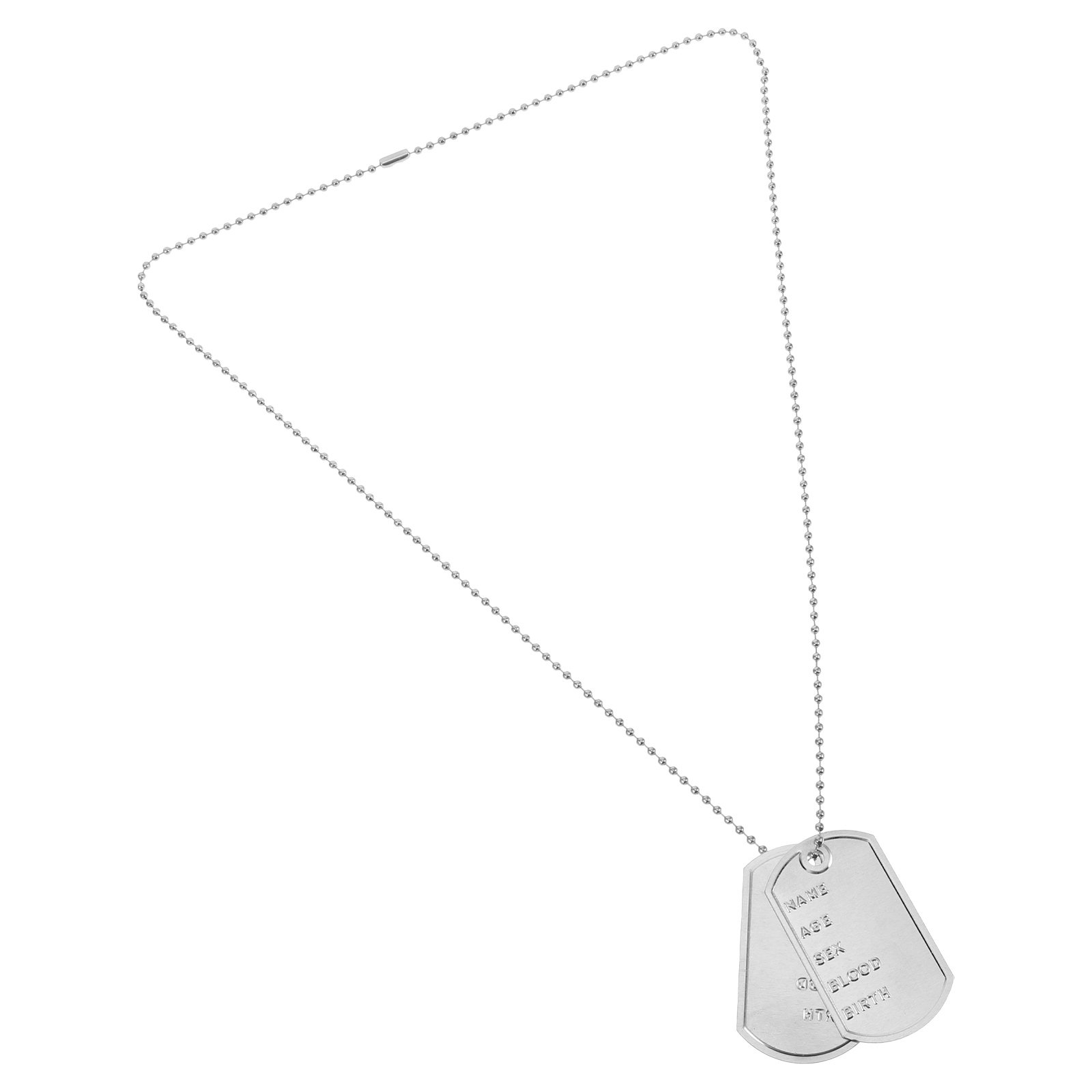 1Set Cosplay Dog Tags Necklace - Mens Dog Tag Necklace ulasan dan harga