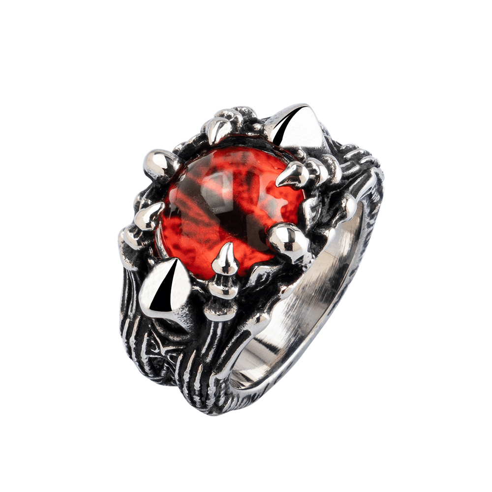 Devil Eyes Dragon Claw Ring  R - Gothic Skull Ring ulasan dan harga