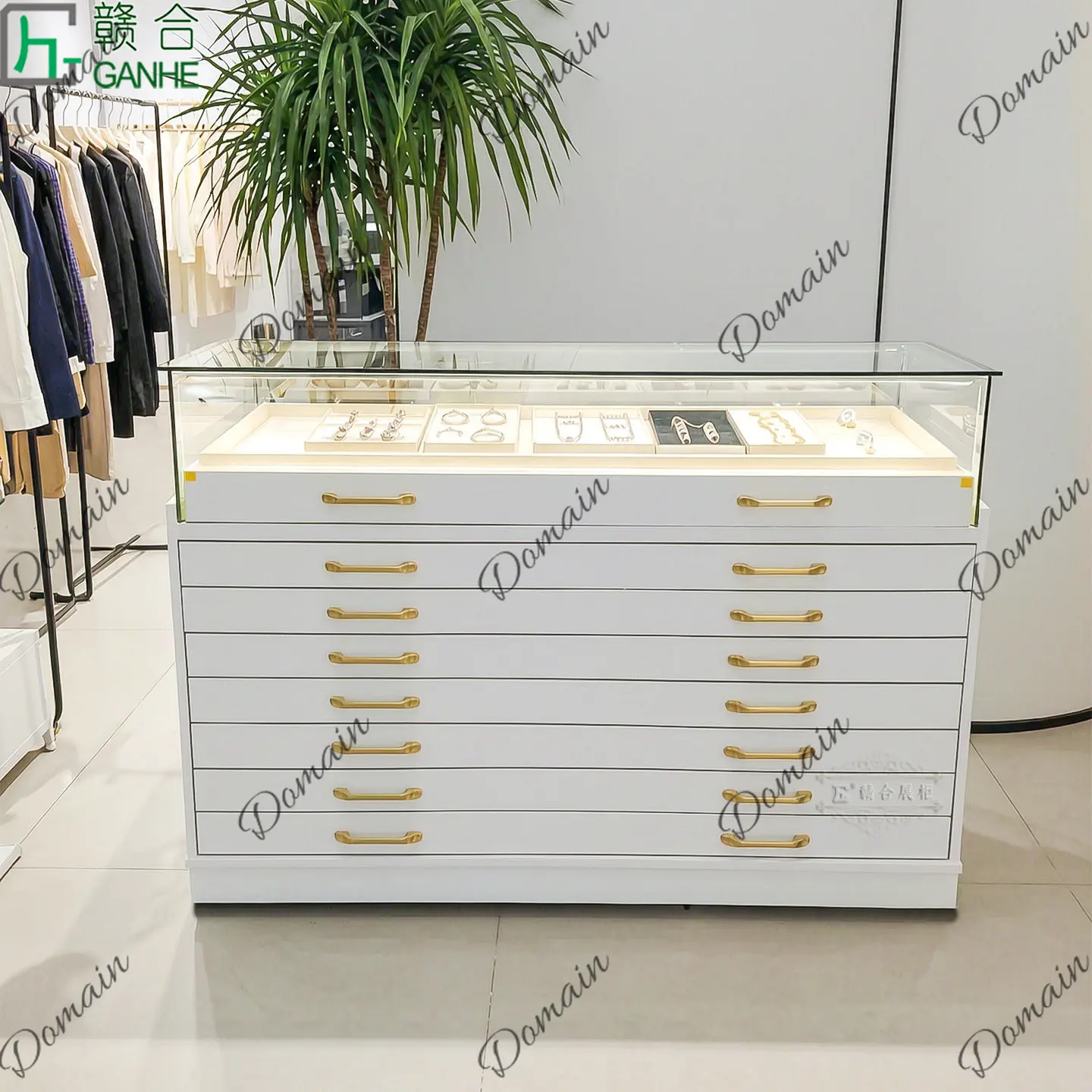 81 N Light luxury glass displa - Jewelry With Watches ulasan dan harga