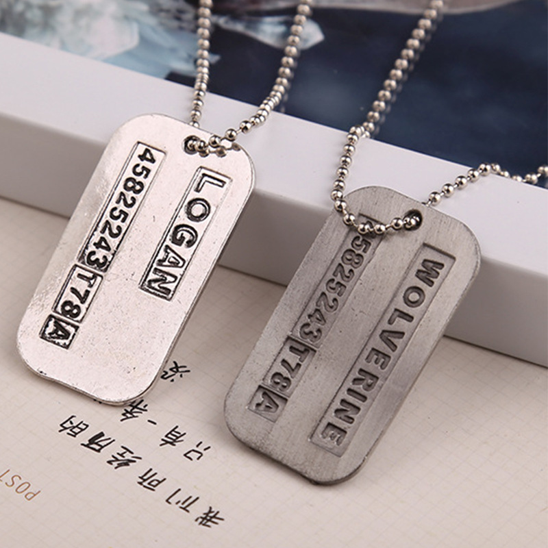 X Men Necklace Logan Hugh Jack - Mens Dog Tag Necklace ulasan dan harga